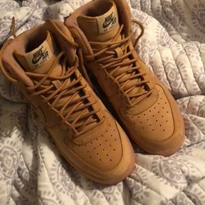 Wheat Nike Air Force 1 hightops